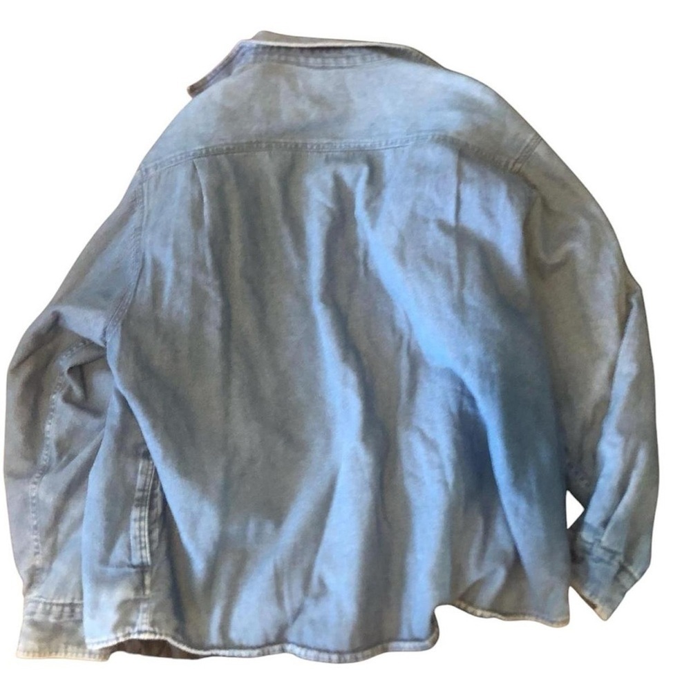 Wrangler Blue denim button-up jacket with a relaxed fit #wrangler
-BB - Picture 2 of 3
